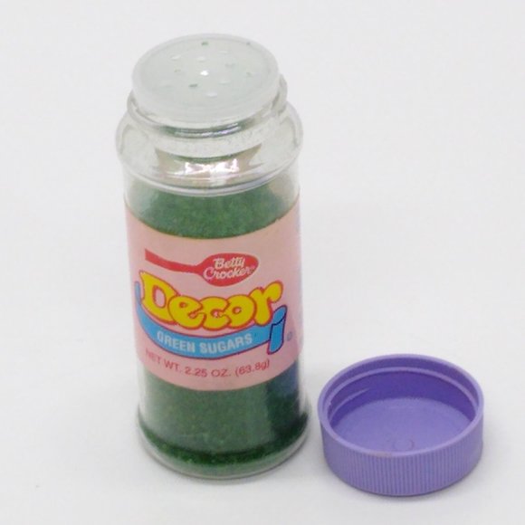 Betty Crocker 1980s Sprinkle Jar Green Sugar General Mills Contents Unusable VTG - Picture 5 of 6